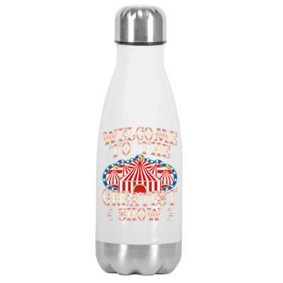 Circus Party Gift Clown Lion Fire Ring Acrobat Funny Stainless Steel Insulated Water Bottle