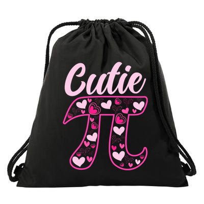 Cutie Pi Geeky Math Nerdy Teacher Funny Pi Day Gift Drawstring Bag
