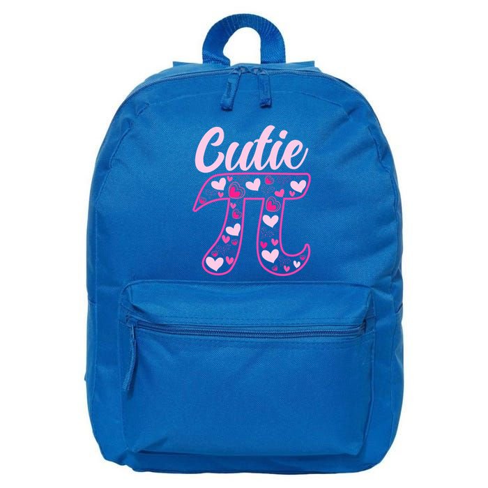 Cutie Pi Geeky Math Nerdy Teacher Funny Pi Day Gift 16 in Basic Backpack
