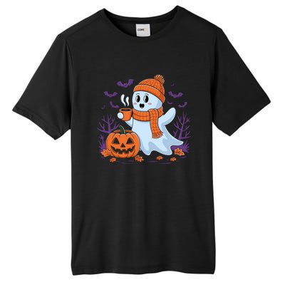 Cute Pumpkin Ghost Ing Coffee Halloween Ghost Fall Fans Gift Tall Fusion ChromaSoft Performance T-Shirt