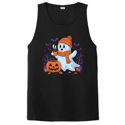 Cute Pumpkin Ghost Ing Coffee Halloween Ghost Fall Fans Gift PosiCharge Competitor Tank