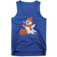 Cute Pumpkin Ghost Ing Coffee Halloween Ghost Fall Fans Gift Tank Top