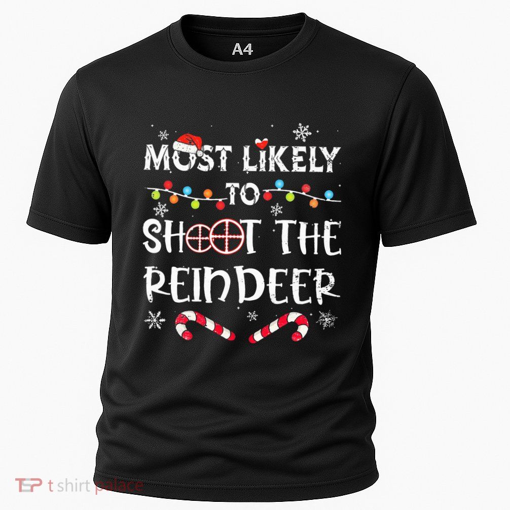 Christmas Party Game Reindeer Shooting Contest Performance Shirt