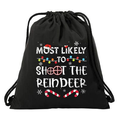Christmas Party Game Reindeer Shooting Contest Drawstring Bag