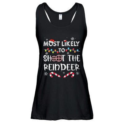 Christmas Party Game Reindeer Shooting Contest Ladies Essential Flowy Tank