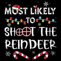 Christmas Party Game Reindeer Shooting Contest Flatbill Hat