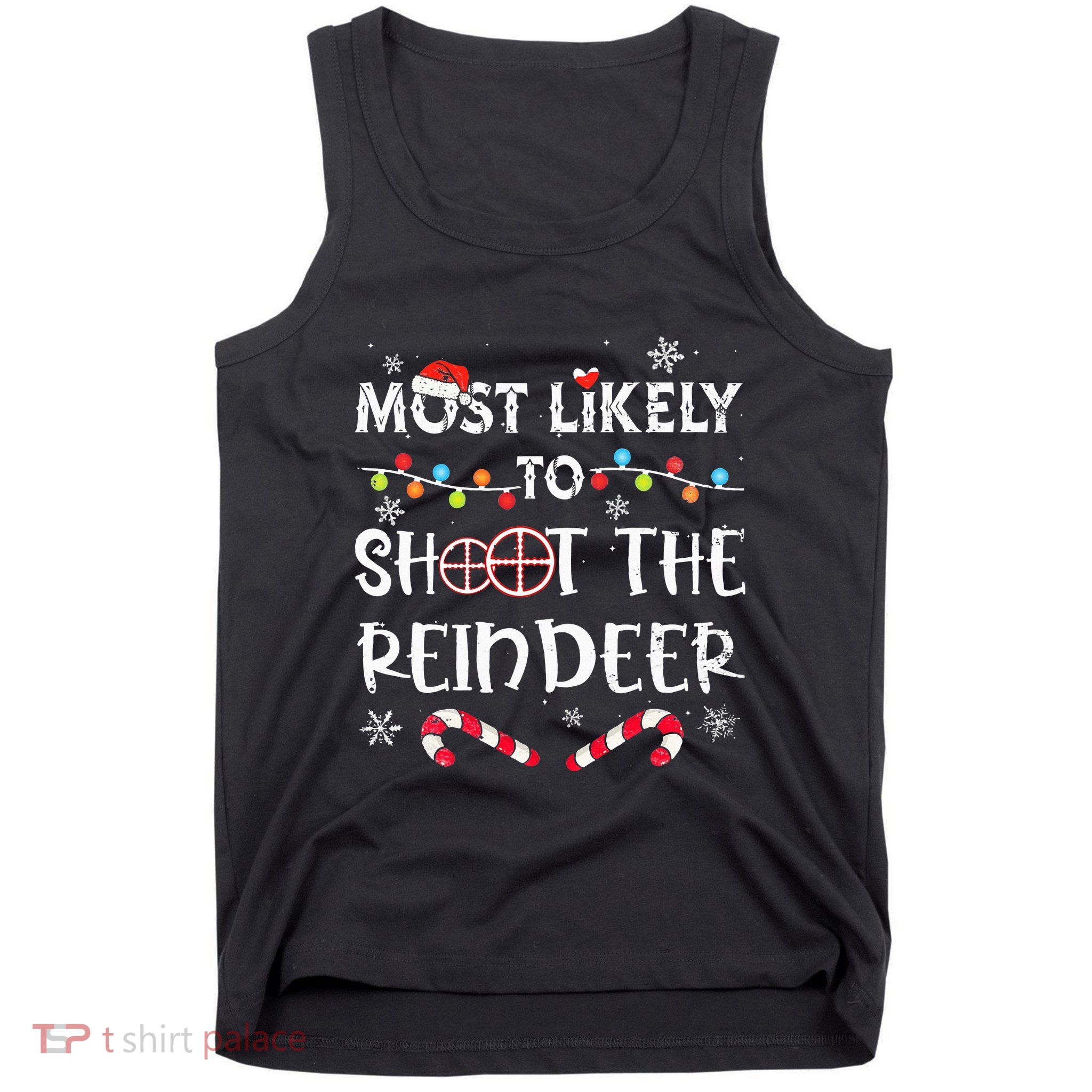 Christmas Party Game Reindeer Shooting Contest Tank Top