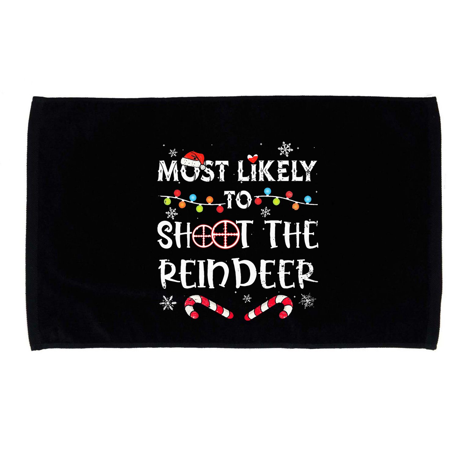 Christmas Party Game Reindeer Shooting Contest Microfiber Hand Towel