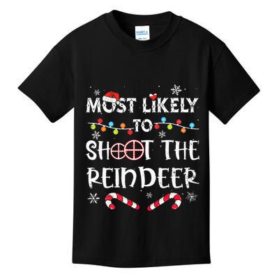 Christmas Party Game Reindeer Shooting Contest Kids T-Shirt