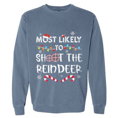Christmas Party Game Reindeer Shooting Contest Garment-Dyed Sweatshirt