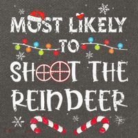 Christmas Party Game Reindeer Shooting Contest Cotton Canvas Backpack