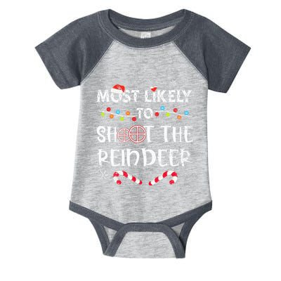Christmas Party Game Reindeer Shooting Contest Infant Baby Jersey Bodysuit