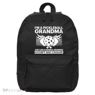 Cool Pickleball Grandma Art For Wo Mom Pickleball Player 16 in Basic Backpack