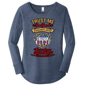 Christmas Political Humor Xmas Saying Pro Trump Anti Biden Gift Women's Perfect Tri Tunic Long Sleeve Shirt