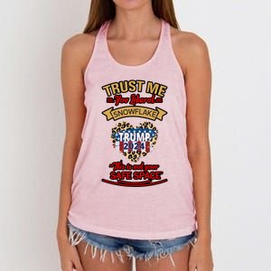 Christmas Political Humor Xmas Saying Pro Trump Anti Biden Gift Women's Knotted Racerback Tank