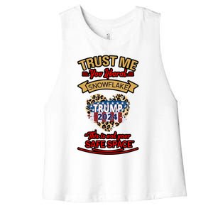 Christmas Political Humor Xmas Saying Pro Trump Anti Biden Gift Women's Racerback Cropped Tank