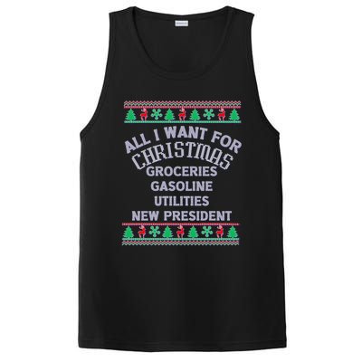 Christmas Political Humor Xmas Saying Pro Trump Anti Biden Gift PosiCharge Competitor Tank