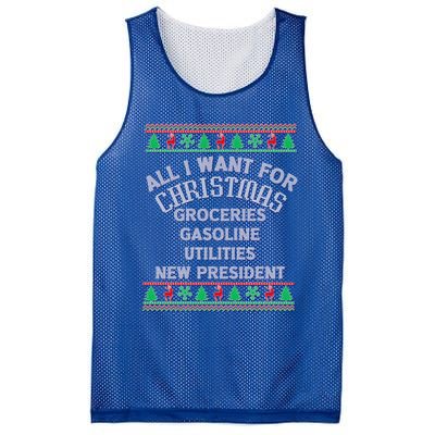 Christmas Political Humor Xmas Saying Pro Trump Anti Biden Gift Mesh Reversible Basketball Jersey Tank