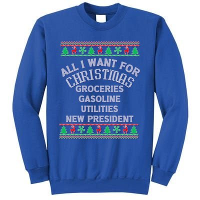 Christmas Political Humor Xmas Saying Pro Trump Anti Biden Gift Tall Sweatshirt