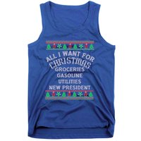 Christmas Political Humor Xmas Saying Pro Trump Anti Biden Gift Tank Top