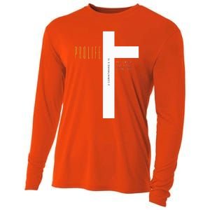 Cute Prolife He Died So You Can Live Cooling Performance Long Sleeve Crew