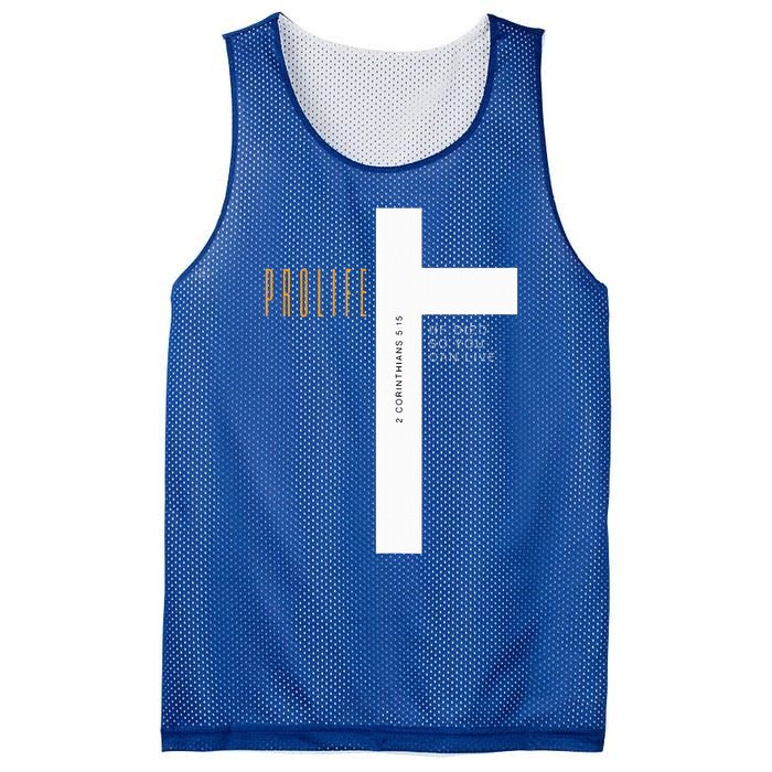 Cute Prolife He Died So You Can Live Mesh Reversible Basketball Jersey Tank