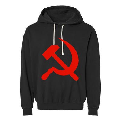 Communist Propaganda Hammer And Sickle Garment-Dyed Fleece Hoodie