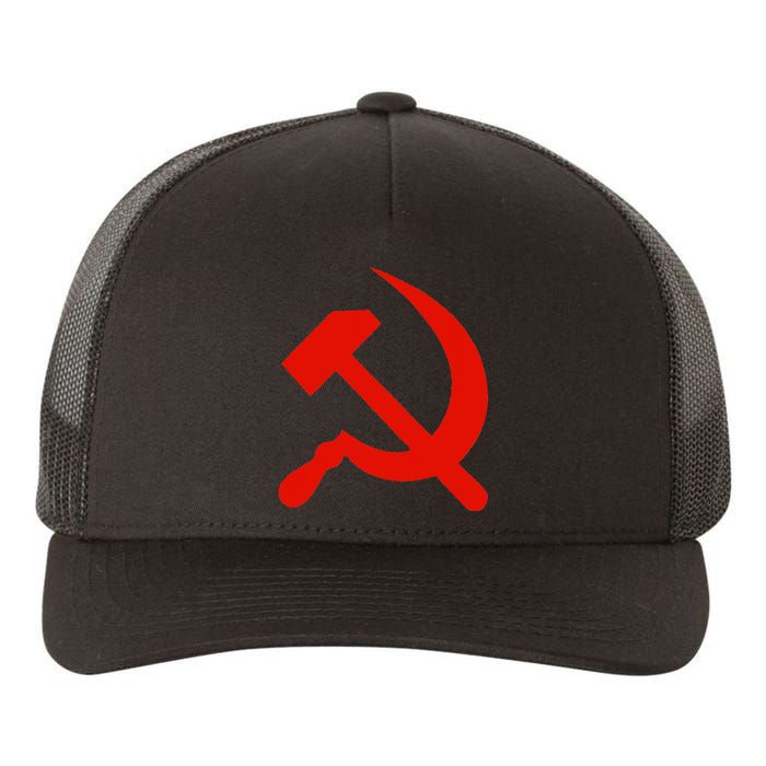 Communist Propaganda Hammer And Sickle Yupoong Adult 5-Panel Trucker Hat