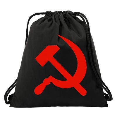 Communist Propaganda Hammer And Sickle Drawstring Bag