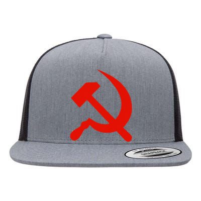 Communist Propaganda Hammer And Sickle Flat Bill Trucker Hat