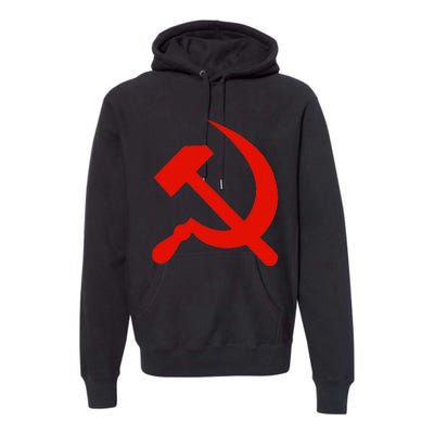 Communist Propaganda Hammer And Sickle Premium Hoodie