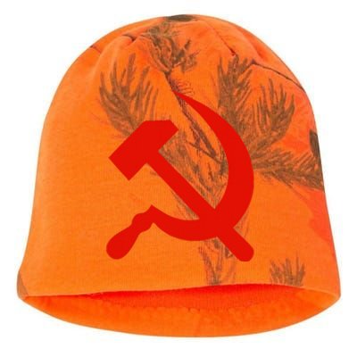 Communist Propaganda Hammer And Sickle Kati - Camo Knit Beanie