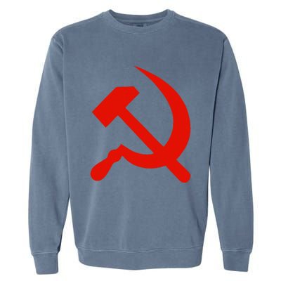 Communist Propaganda Hammer And Sickle Garment-Dyed Sweatshirt