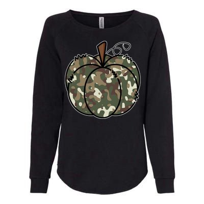 Camouflage Pumpkin Holiday Womens California Wash Sweatshirt