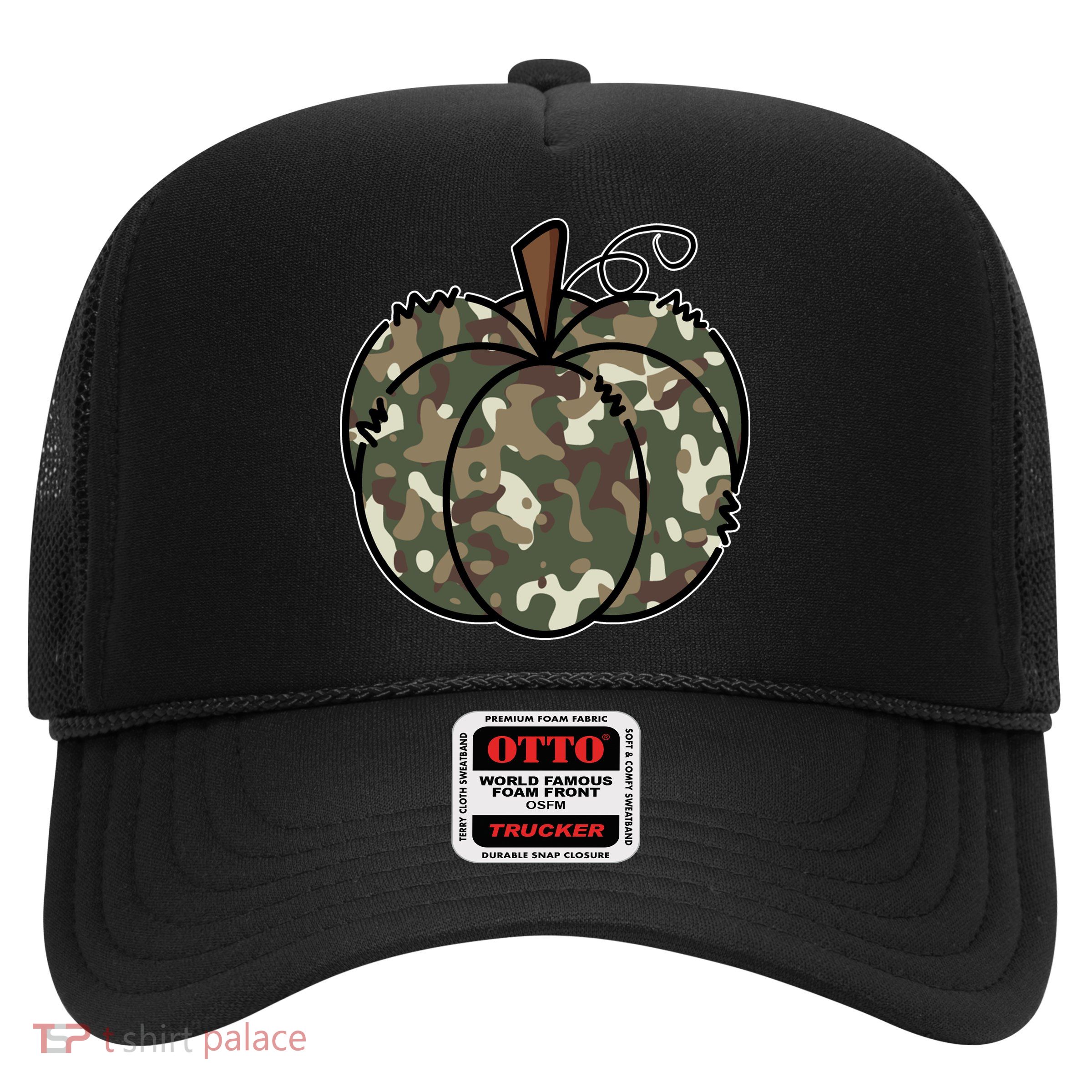 Camouflage Pumpkin Holiday Trucker Hat