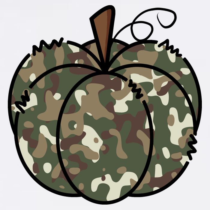 Camouflage Pumpkin Holiday Long Sleeve Shirt