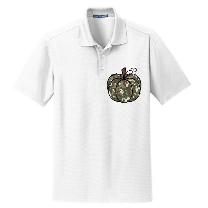 Camouflage Pumpkin Holiday Dry Zone Grid Polo