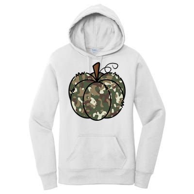 Camouflage Pumpkin Holiday Women's Pullover Hoodie