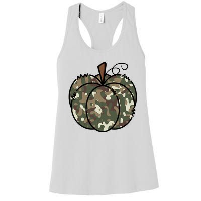 Camouflage Pumpkin Holiday Women's Racerback Tank