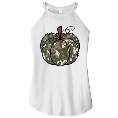 Camouflage Pumpkin Holiday Women’s Perfect Tri Rocker Tank