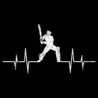 Cricket Player Heartbeat Gift EKG Cricket Fans Lover Funny Sweatshirt
