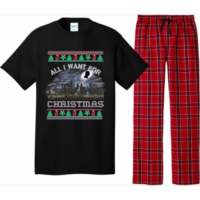 Christmas Political Humor Xmas Saying Pro Trump Anti Biden Cute Gift Pajama Set