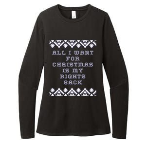 Christmas Political Humor Xmas Saying Pro Trump Anti Biden Gift Womens CVC Long Sleeve Shirt