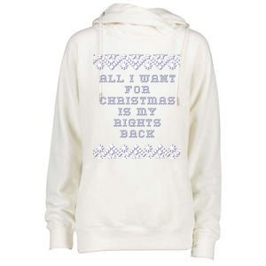 Christmas Political Humor Xmas Saying Pro Trump Anti Biden Gift Womens Funnel Neck Pullover Hood