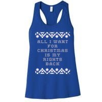 Christmas Political Humor Xmas Saying Pro Trump Anti Biden Gift Women's Racerback Tank