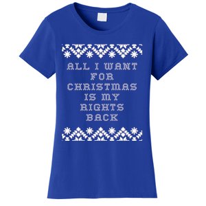 Christmas Political Humor Xmas Saying Pro Trump Anti Biden Gift Women's T-Shirt