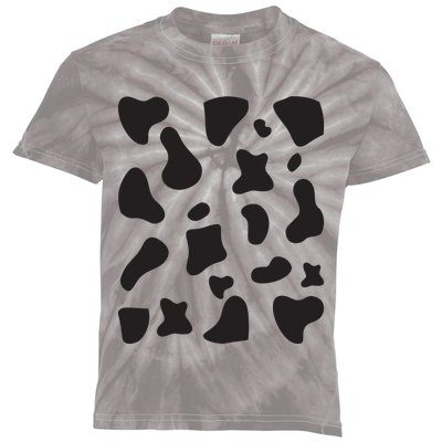 Cow Print Halloween Costume Cow Animal Kids Tie-Dye T-Shirt