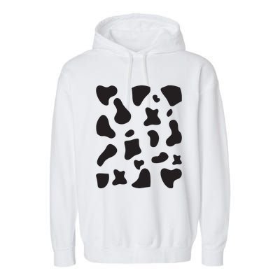 Cow Print Halloween Costume Cow Animal Garment-Dyed Fleece Hoodie