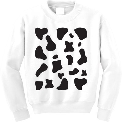 Cow Print Halloween Costume Cow Animal Kids Sweatshirt