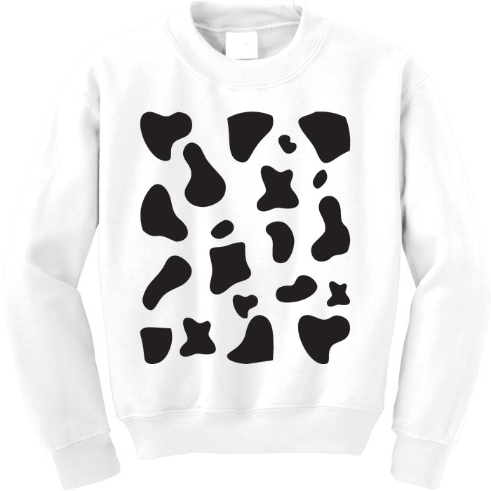 Cow Print Halloween Costume Cow Animal Kids Sweatshirt